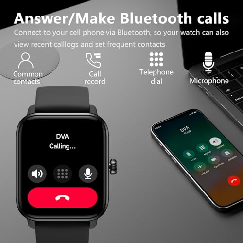 KEEPONFIT Smart Watch with Built-in Alexa, IP68 Waterproof