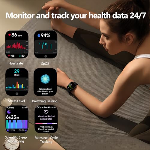 KEEPONFIT Smart Watch with Built-in Alexa, IP68 Waterproof