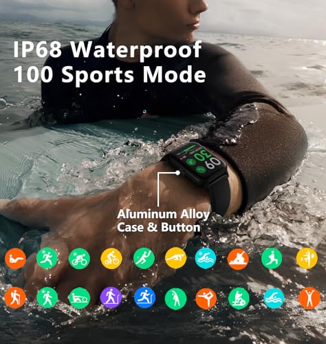 KEEPONFIT Smart Watch with Built-in Alexa, IP68 Waterproof