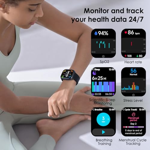 KEEPONFIT Smart Watch with Alexa: IP68 Waterproof, Fitness Tracker