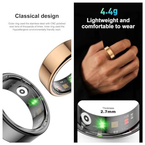 Smart Ring Fitness Tracker Health Heart Rate Monitor iOS/Android