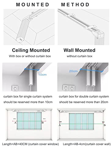 Smart Electric Curtain Opener with Remote Control - Alexa/Google