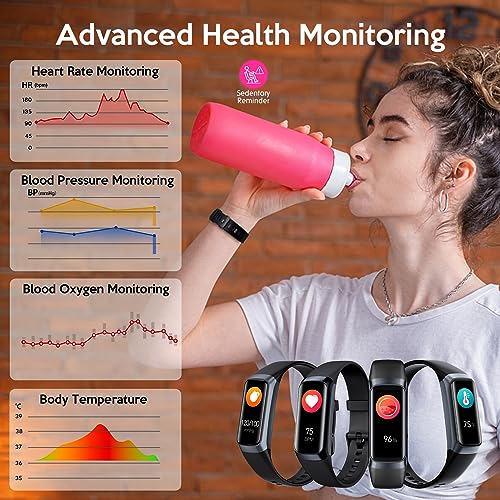 2024 Smart Fitness Tracker with Blood Pressure Sleep Monitor