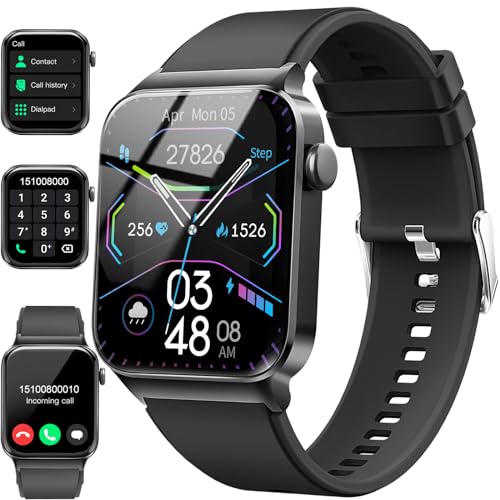 1.85" Waterproof Smartwatch for Android and iOS - Deep Black