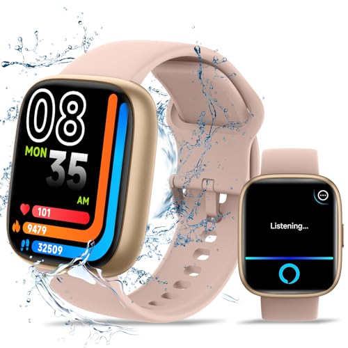Hikwel Alexa Built-in Smartwatch for Women, Pink