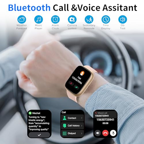 Hikwel Alexa Built-in Smartwatch for Women, Pink