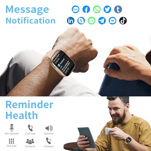 Hikwel Alexa Built-in Smartwatch for Women, Pink