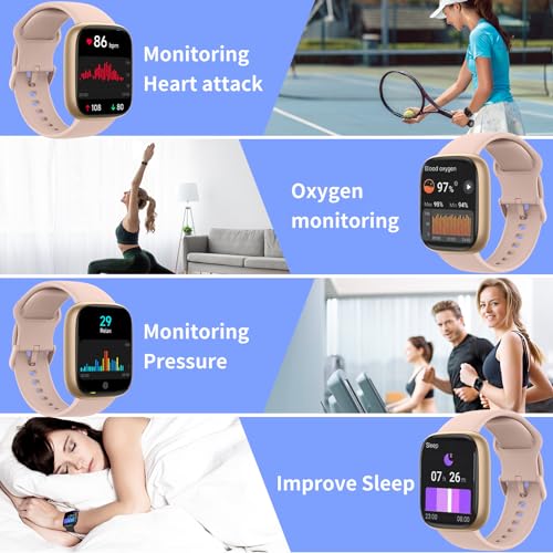 Hikwel Alexa Built-in Smartwatch for Women, Pink