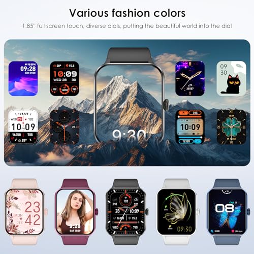 Smart Watch 1.85" for Men Women, 100+ Sport Modes