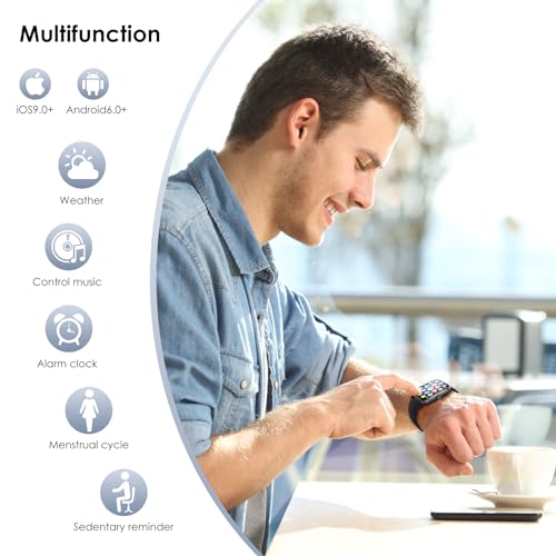 Smart Watch 1.85" for Men Women, 100+ Sport Modes