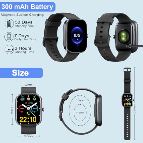 1.91" Smartwatch for Men Women, Fitness Tracker, IP68 Waterproof