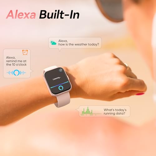 Fitpolo Smart Watch: 1.8'' Alexa, Fitness Tracker, IP68, Bluetooth