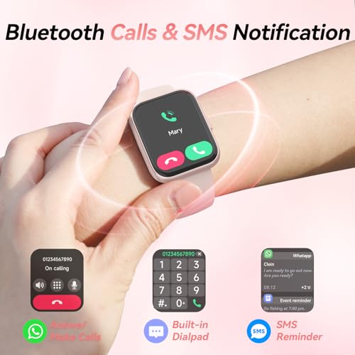 Fitpolo Smart Watch: 1.8'' Alexa, Fitness Tracker, IP68, Bluetooth