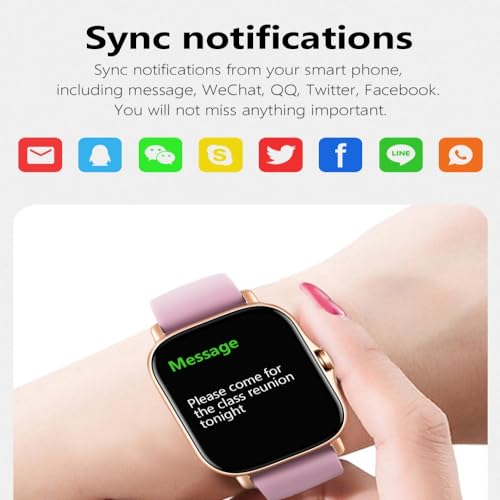 AERXHF Smart Watch 1.83" for iOS Android Pink