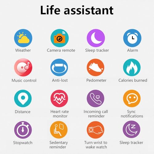 AERXHF Smart Watch 1.83" for iOS Android Pink