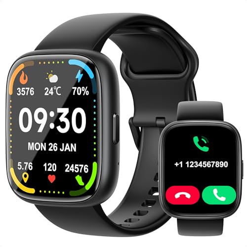 Bambooinn Smartwatch with Alexa- 1.83" HD Screen, IP68 Waterproof