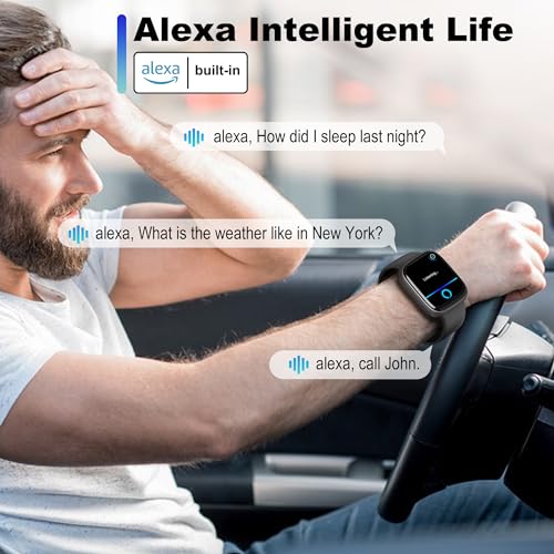 Bambooinn Smartwatch with Alexa- 1.83" HD Screen, IP68 Waterproof