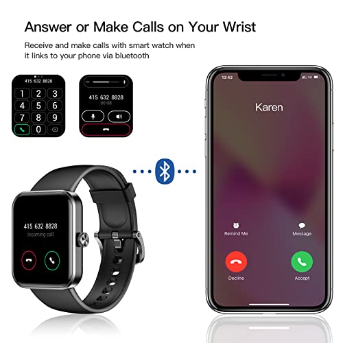 EURANS Smart Watch 42mm – Bluetooth Calling, IP68 Waterproof