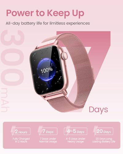 Womens Smartwatch: Fitness Tracker with Blood Pressure Monitor