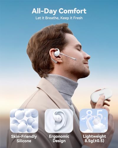 EMEET Open Ear Headphones with Mic - Bluetooth 5.3