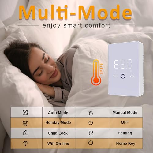 MAXKOSKO Smart WiFi Thermostat for Electric Floor Warming