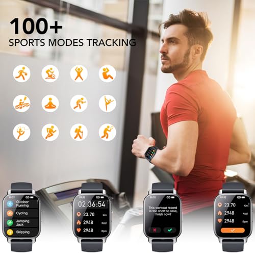 Touch Screen Smart Watch for Men Women, IP68 Waterproof