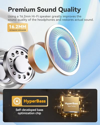 EMEET Open Ear Headphones with Mic - Bluetooth 5.3