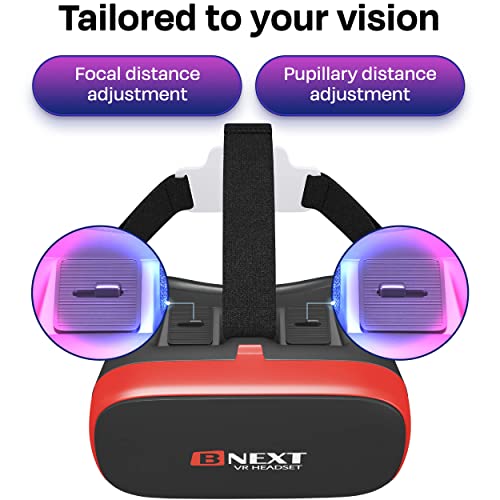 Universal VR Headset for iPhone & Android (Red)