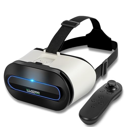 LAPORIO VR Headset with Bluetooth Controller and Ultra-Wide Viewing Angle