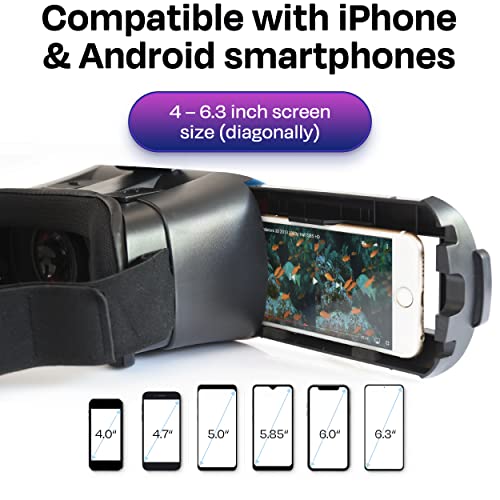 Blue VR Headset for iPhone & Android Phones