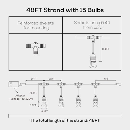 Smart Color String Lights: Alexa & Google Compatible