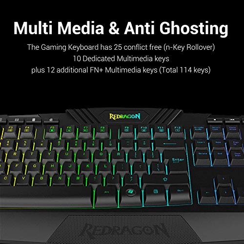 Redragon S101 Gaming Keyboard & M601 Mouse Combo
