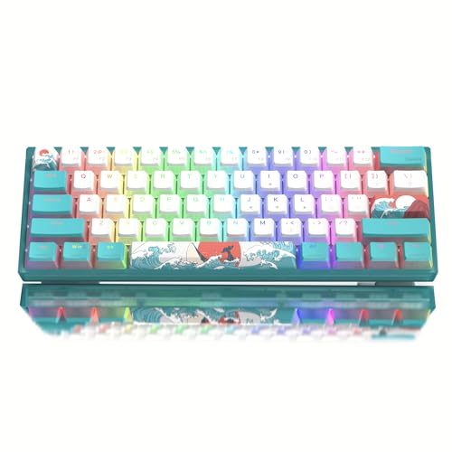 Womier WK61 Mechanical RGB Gaming Keyboard with Blue Keycaps
