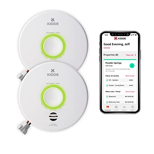 Kidde WiFi Water Leak & Freeze Alarm + Smoke Detector Alexa-Compatible