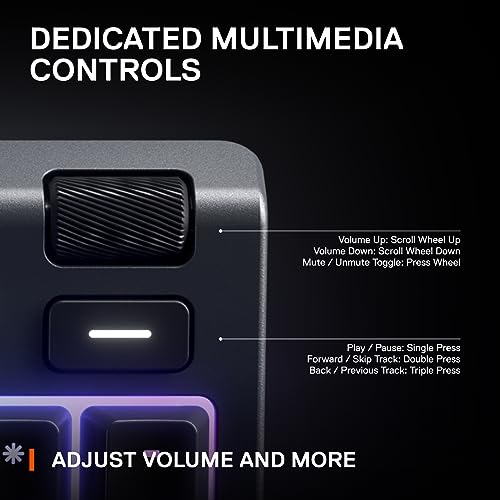SteelSeries Apex 3 RGB Gaming Keyboard with Magnetic Wrist Rest