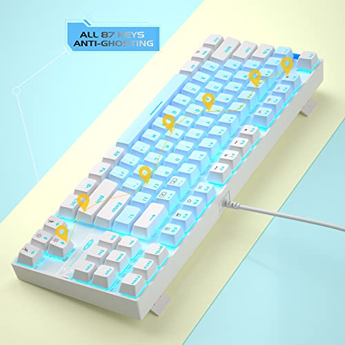 MageGee Blue Switch Mechanical Gaming Keyboard - Compact & Backlit