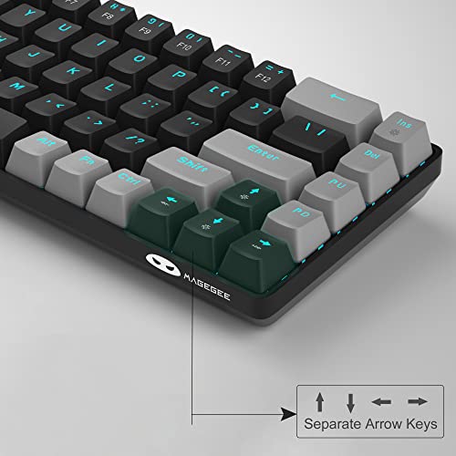Portable 60% Mechanical Gaming Keyboard with LED Backlit