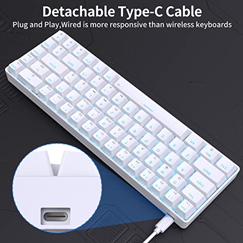 DIERYA T68SE 60% Gaming Mechanical Keyboard, Red Switches