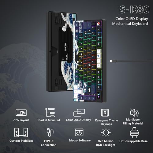 Womier S-K80 Mechanical Gaming Keyboard with Color Display