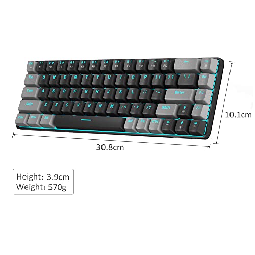 Portable 60% Mechanical Gaming Keyboard with LED Backlit