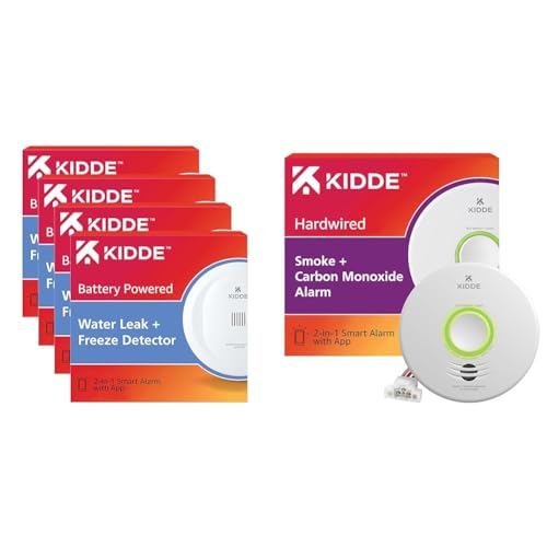 Kidde 4-Pack WiFi Leak Detector with Smoke & Carbon Monoxide