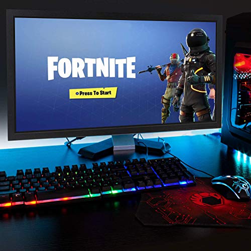 RGB Backlit Gaming Bundle for PC, Xbox, PS4 - 4-in-1 Hornet RX-250