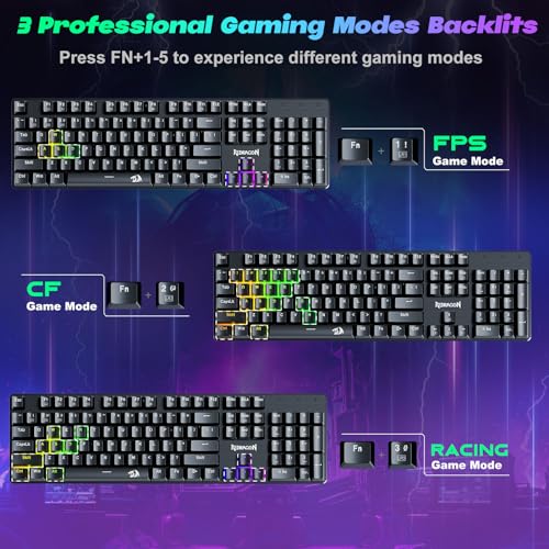 Redragon Wired Mechanical Gaming Keyboard with Red Switch