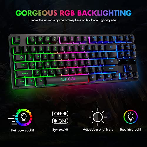CHONCHOW RGB Backlit Gaming Keyboard for Laptop & Console