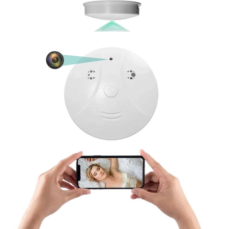 AI Smoke Detector Camera for Home Security Outdoors