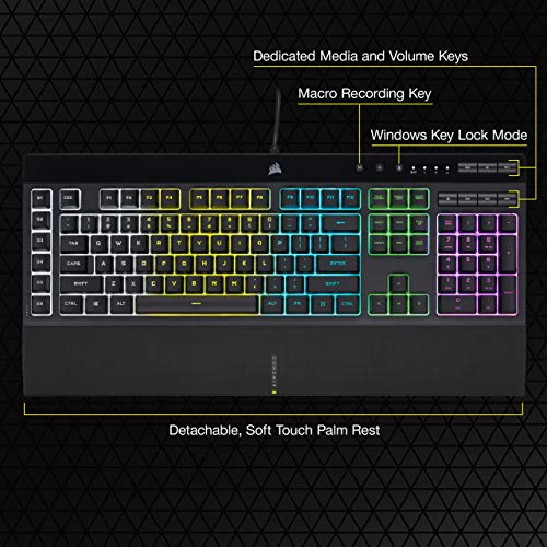 CORSAIR K55 RGB Pro Gaming Keyboard, Elgato Integration