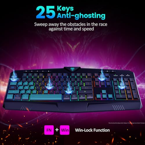 Dacoity Gaming Keyboard with Backlit RGB & Silent Keys