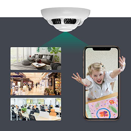 AI Smoke Detector Camera for Home Security Outdoors