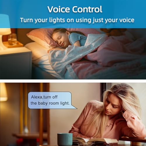 4 Pack YNF Smart Light Switch with Voice Control