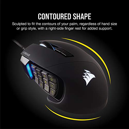 Corsair SCIMITAR RGB ELITE Gaming Mouse - 18,000 DPI - MMO/MOBA